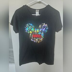 Womens Holographic Marvel Disney T shirt
